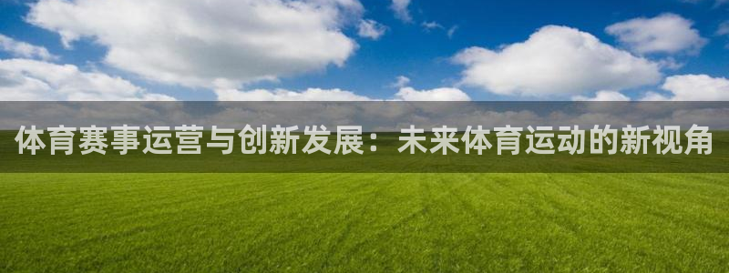 意昂4体育和杏耀是哪个公司的：体育赛事运营与创新发展：未来体育运动的新视角